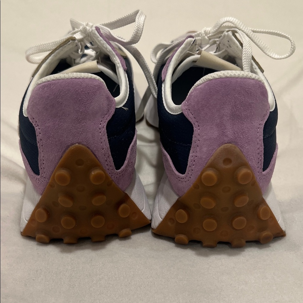New Balance 327 colorblock Indigo + Raw Amethyst Retro Sneakers Womens 9.5 new - Picture 3 of 12
